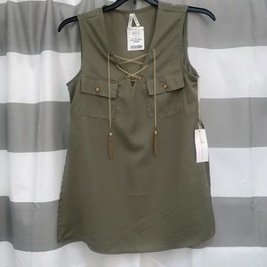 Green Sleeveless Top